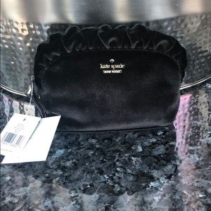 Kate Spade New York black velvet mini Marcy
